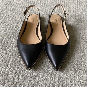 Coach Vae skimmers sling back flats